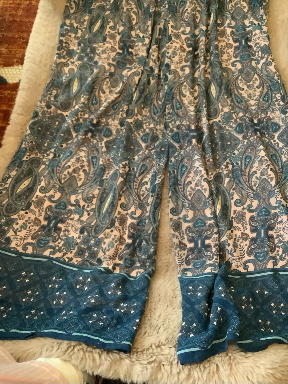 LOWEST🌺 EST.1946 BOHO PAISLEY LINED w/POCKETS WIDE LEG PANTS - Picture 4 of 12